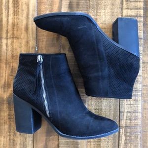 Black Microsuede Booties